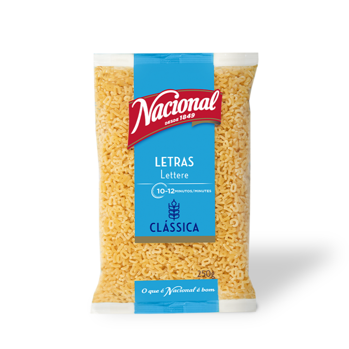 Massa Letras Nacional - 250 gr