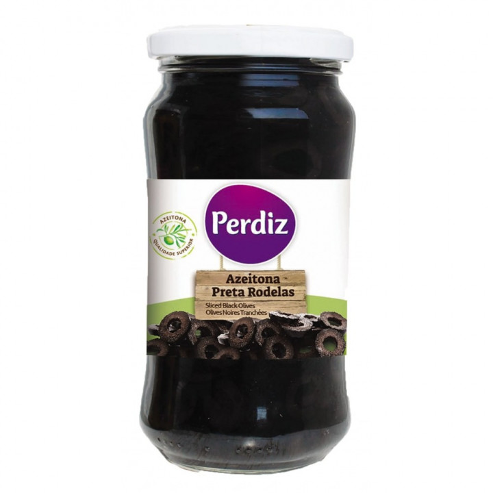 Azeitona Preta Oxidada Rodelas Perdiz Frasco - 200 Gr