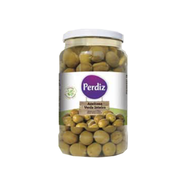 Azeitona Verde Inteira Perdiz Frasco - 750 Gr