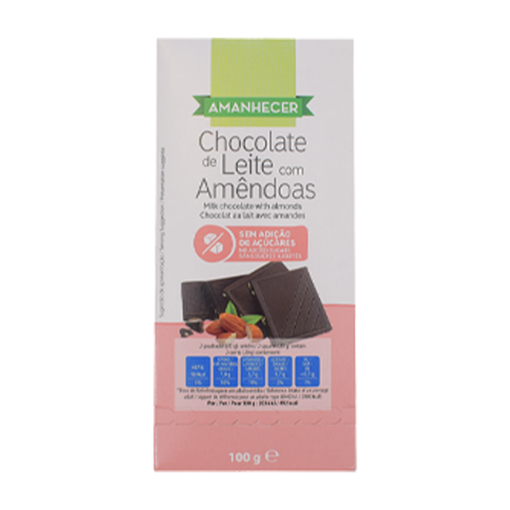 Chocolate de Leite com Amêndoas Amanhecer - 100 gr