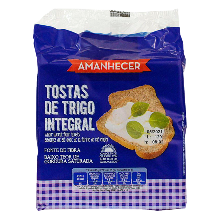 Tostas de Trigo Integral Amanhecer - 225 gr