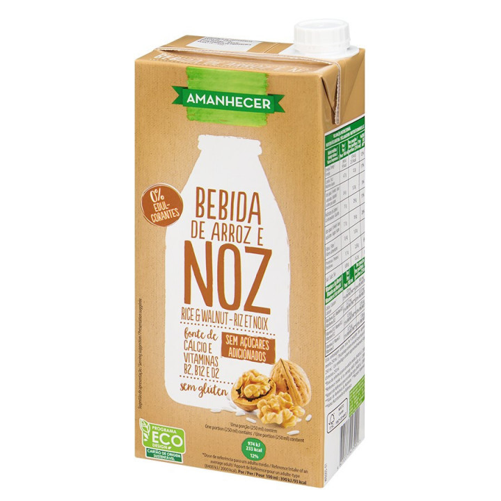 Bebida Vegetal Arroz e Noz Amanhecer - 1 L