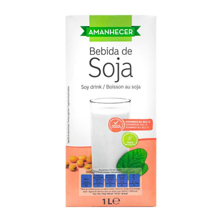 Bebida Vegetal Soja Amanhecer Natural - 1 L