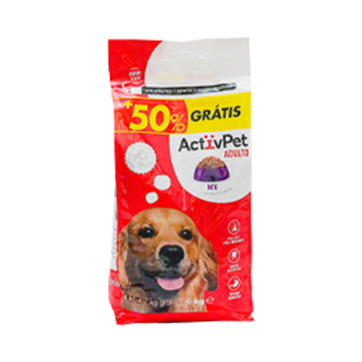 Ração Seca para Cão Adulto ActivPet Mix - 6 kg