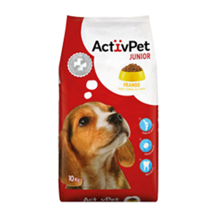 Ração Seca para Cão Junior ActivPet Frango - 10 kg