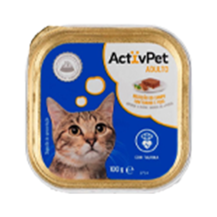 Comida Húmida para Gato Adulto ActivPet Paté de Frango - 100 gr