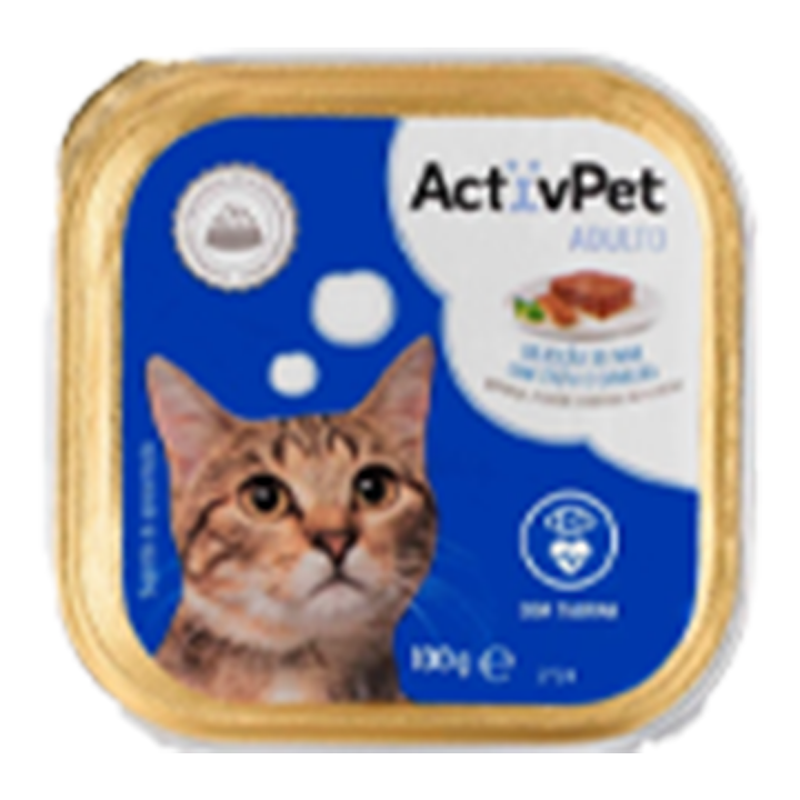 Comida Húmida para Gato Adulto ActivPet Paté de Peixe - 100 gr