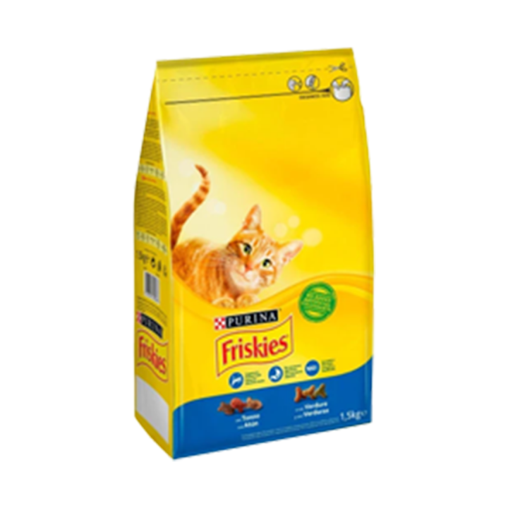 Ração para Gato Adulto Purina Friskies Atum e Legumes - 1,5 kg