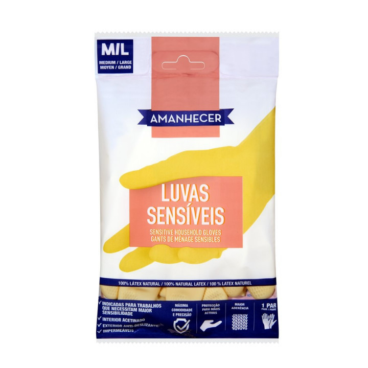 Luvas Sensíveis Amanhecer Média - Grande 1 Unidade