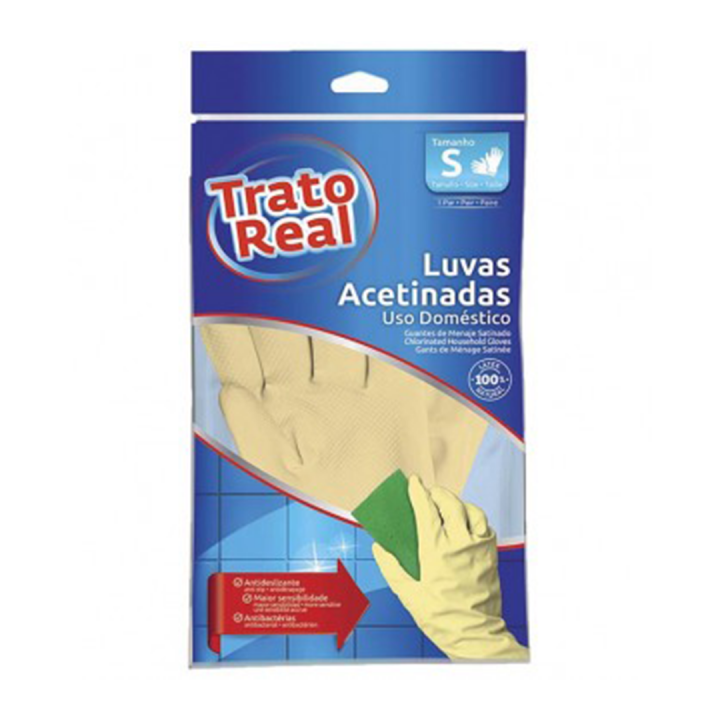 Luvas Acetinadas Trato Real S - 1 Par