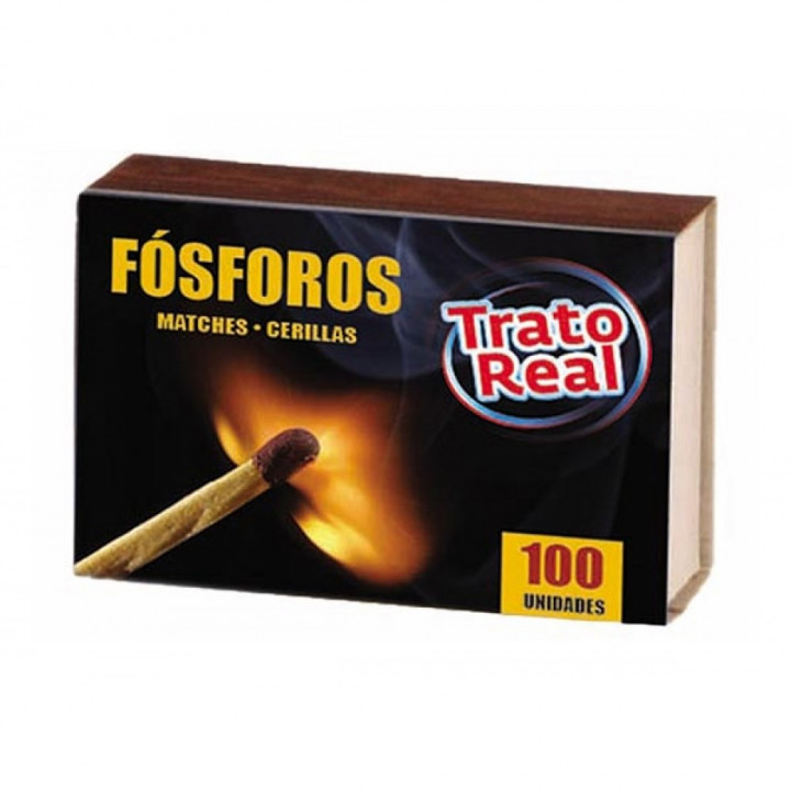 Fósforo Trato Real 55x4 mm - 100 Unidades