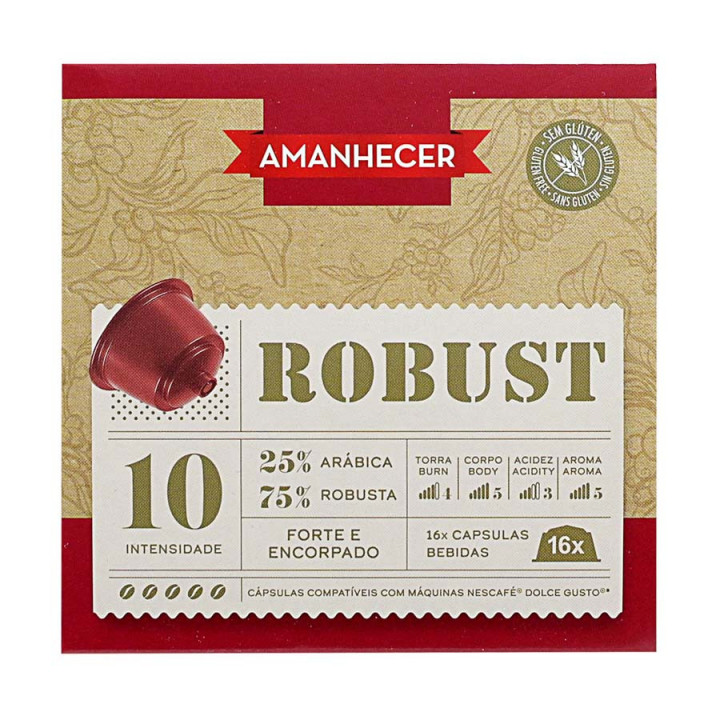 Café Cápsulas Amanhecer Robust compatível com Dolce Gusto - 16 Un