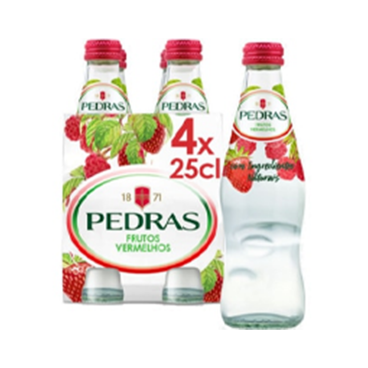 Água com Gás Pedras Frutos Vermelhos - 4x250 ml