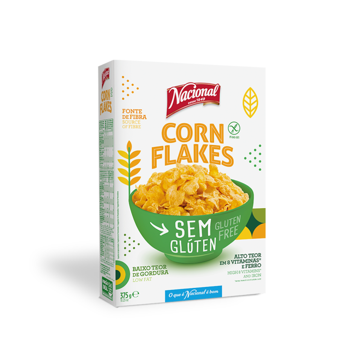 Cereais Corn Flakes Sem Gluten Nacional - 375 gr