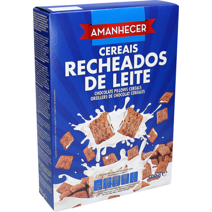 Cereais Amanhecer Recheados de Leite - 500 G