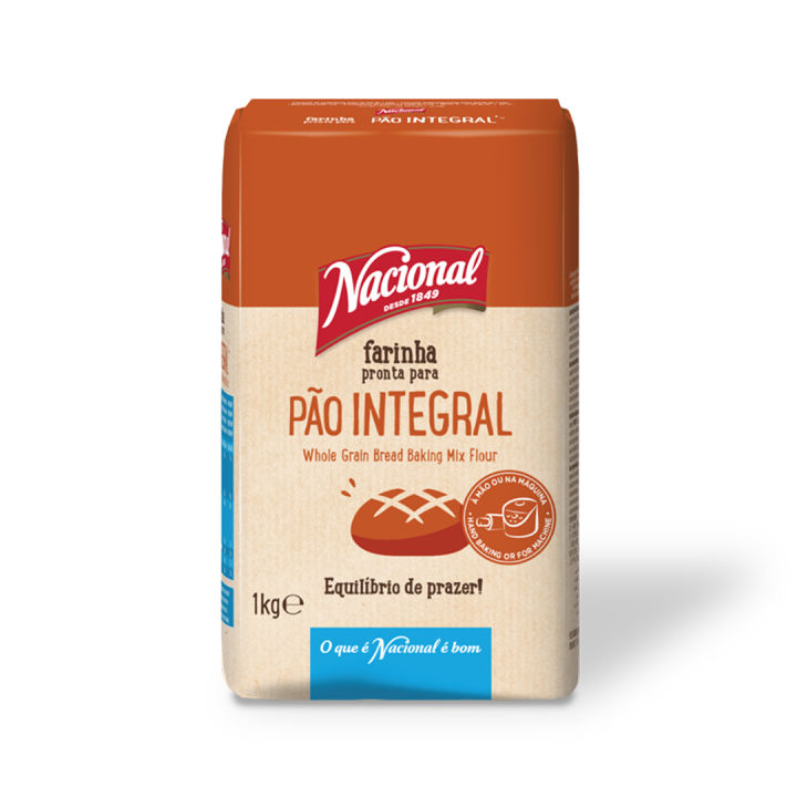 Farinha Nacional Pronta para Pão Integral - 1 kg