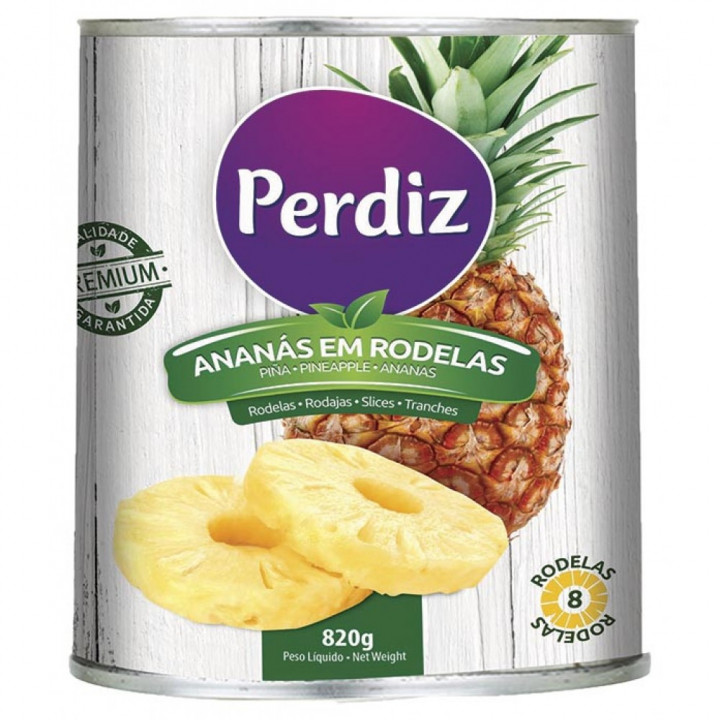 Ananás em Rodelas Perdiz - 820 gr