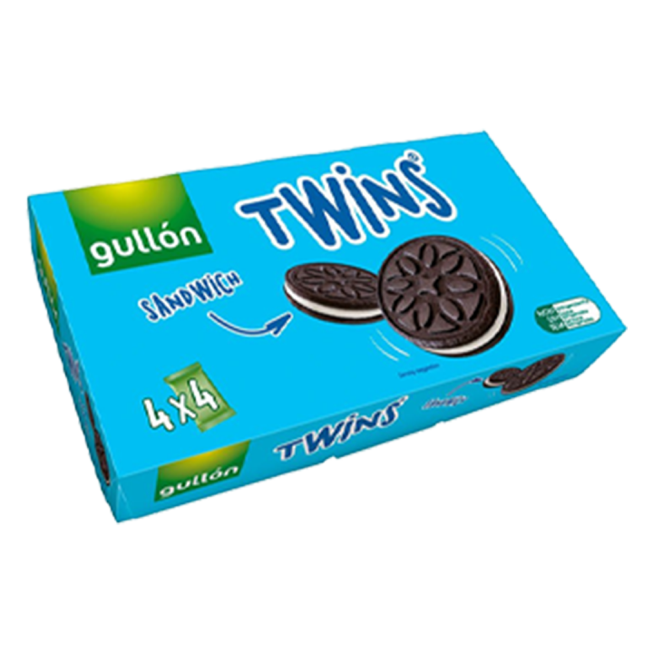 Bolacha Recheada Twins Gullón - 4x4 / 176 gr