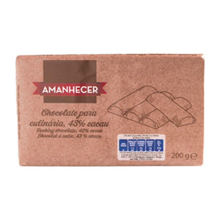 Chocolate para Culinária 48% Cacau Amanhecer - 200 gr