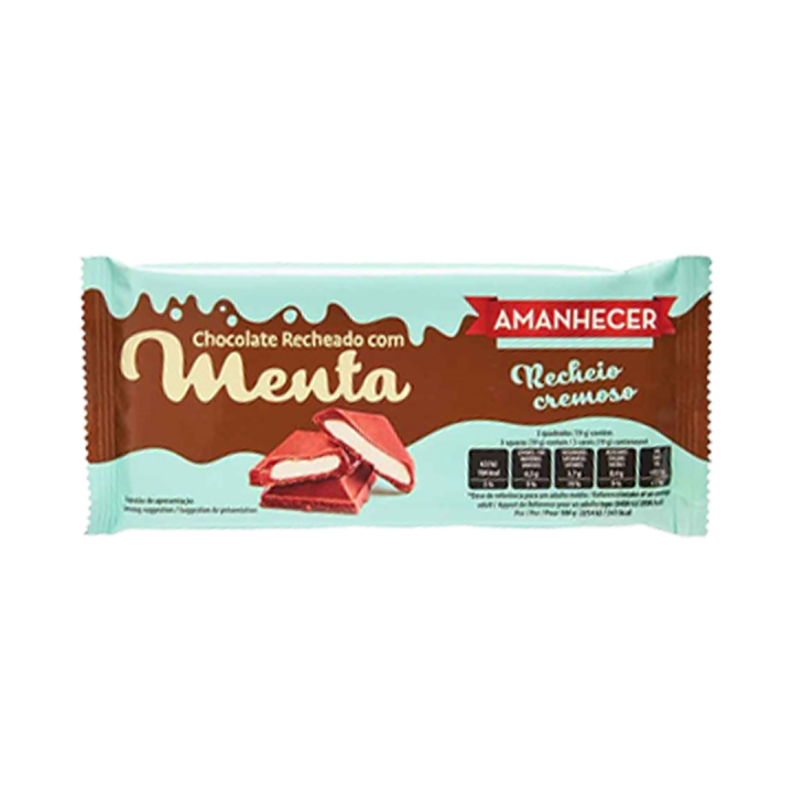 Chocolate Recheado Menta Amanhecer - 100 gr