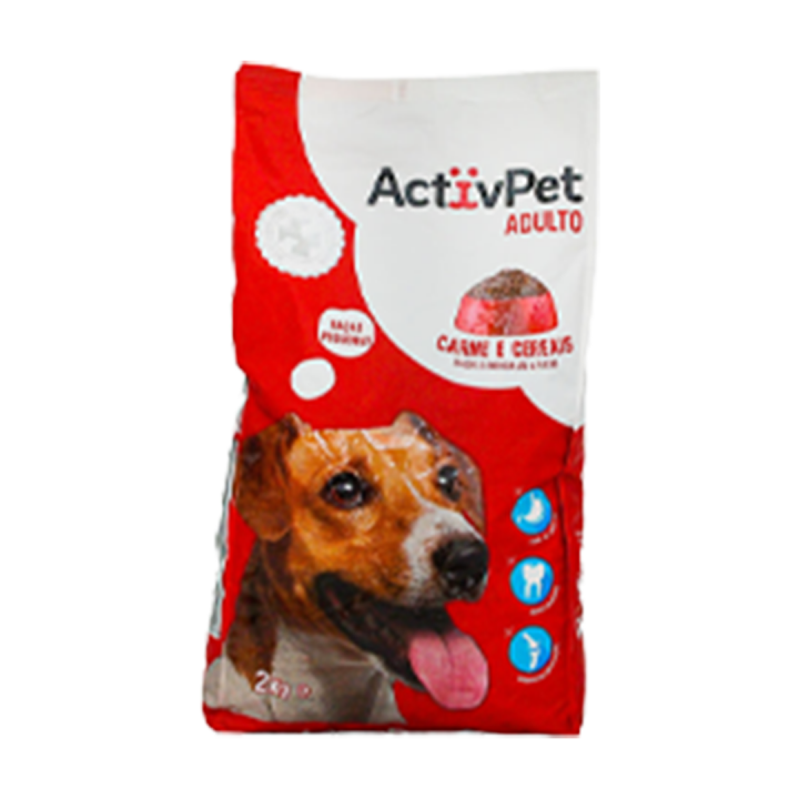 Ração Seca para Cão Adulto ActivPet Carne e Cereais - 2 kg