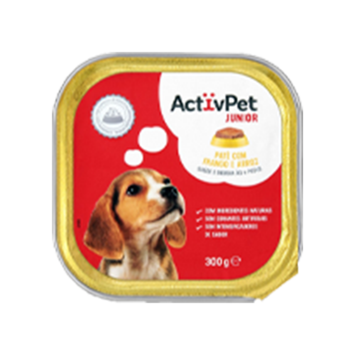 Comida Húmida para Cão Junior ActivPet Frango e Arroz - 300 gr