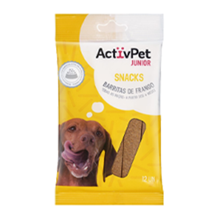 Snack para Cão Adulto ActivPet Barritas de Frango - 12 Unidades