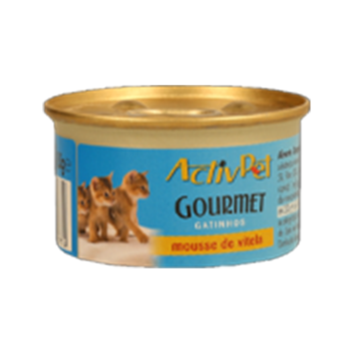 Ração Húmida Gourmet para Gatinhos ActivPet Vitela - 100 gr