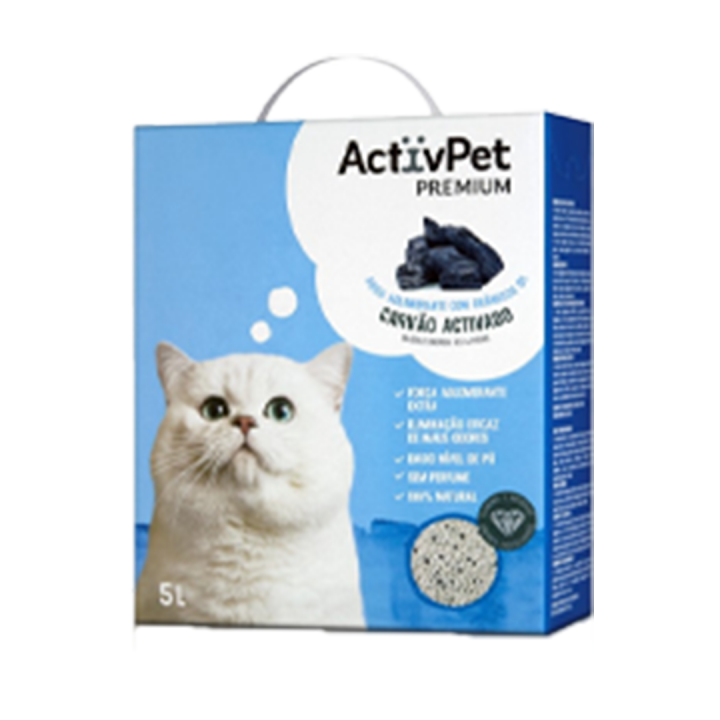 Areia Aglomerante ActivPet com Carvão Activado - 5L