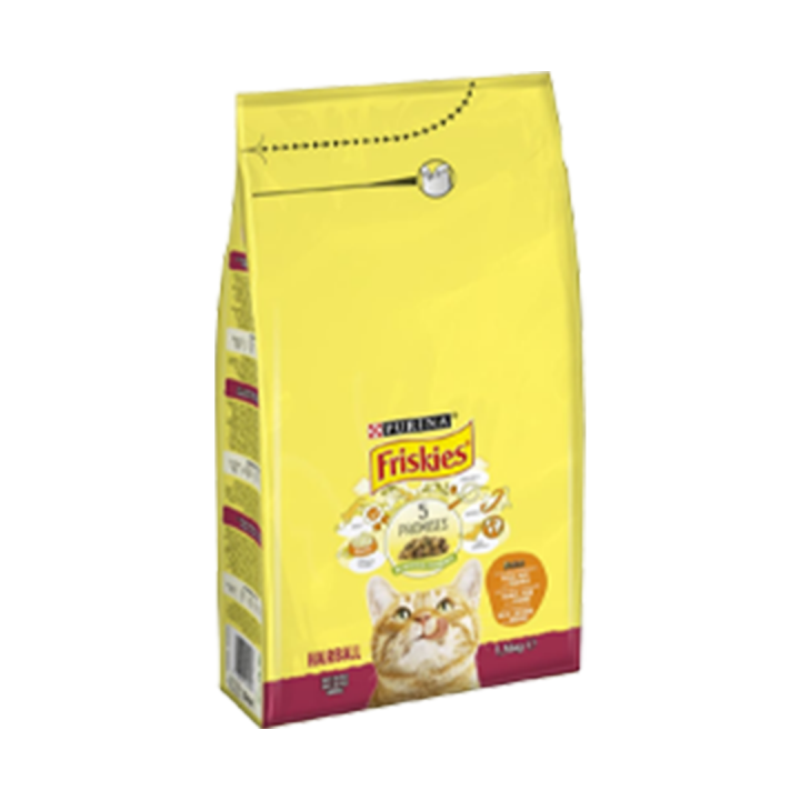 Ração para Gato Adulto Purina Friskies Hairball - 1,5 kg