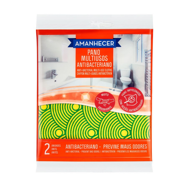 Pano Multiusos Amanhecer Anti Bacteriano - 2 Unidades